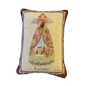 Vintage Jim shore, throw pillow angel autumn spring two-sided, 17 x 12